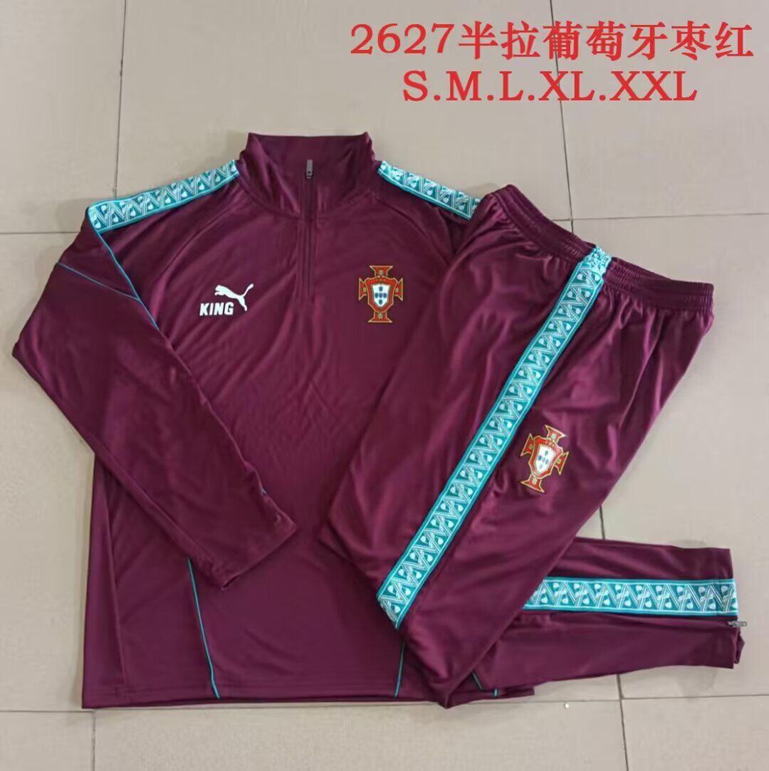 AAA Quality Portugal 26/27 Tracksuit - Red/Green